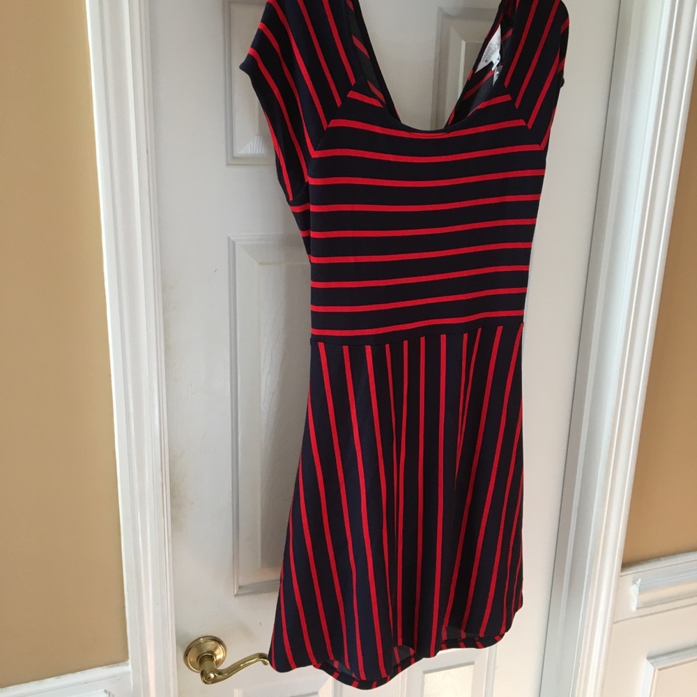 Market and Spruce  Stitch Fix Copper navy dress - Picture 2 of 6